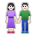 Woman and Man Holding Hands: Light Skin Tone