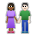 Woman and Man Holding Hands: Medium-Dark Skin Tone, Light Skin Tone