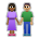 Woman and Man Holding Hands: Medium-Dark Skin Tone, Medium Skin Tone