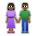 Woman and Man Holding Hands: Medium-Dark Skin Tone