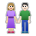 Woman and Man Holding Hands: Medium-Light Skin Tone, Light Skin Tone