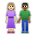 Woman and Man Holding Hands: Medium-Light Skin Tone, Medium-Dark Skin Tone