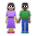 Woman and Man Holding Hands: Medium Skin Tone, Dark Skin Tone