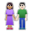 Woman and Man Holding Hands: Medium Skin Tone, Light Skin Tone