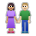 Woman and Man Holding Hands: Medium Skin Tone, Medium-Light Skin Tone