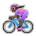 Woman Biking: Dark Skin Tone