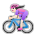 Woman Biking: Light Skin Tone