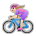 Woman Biking: Medium-Light Skin Tone