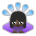 Woman Bowing: Dark Skin Tone