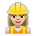 Woman Construction Worker: Medium-Light Skin Tone