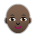 Woman: Dark Skin Tone, Bald