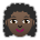 Woman: Dark Skin Tone, Curly Hair