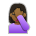 Woman Facepalming: Medium-Dark Skin Tone
