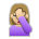 Woman Facepalming: Medium-Light Skin Tone