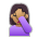 Woman Facepalming: Medium Skin Tone