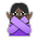 Woman Gesturing No: Dark Skin Tone