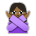 Woman Gesturing No: Medium-Dark Skin Tone