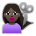 Woman Getting Haircut: Dark Skin Tone