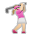 Woman Golfing: Medium-Light Skin Tone