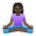 Woman in Lotus Position: Dark Skin Tone