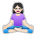 Woman in Lotus Position: Light Skin Tone