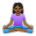 Woman in Lotus Position: Medium-Dark Skin Tone