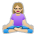 Woman in Lotus Position: Medium-Light Skin Tone