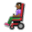 Woman in Motorized Wheelchair: Medium-Dark Skin Tone