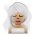 Woman in Steamy Room: Medium Skin Tone