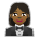 Woman in Tuxedo: Medium-Dark Skin Tone