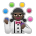 Woman Juggling: Dark Skin Tone