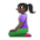 Woman Kneeling: Dark Skin Tone