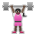 Woman Lifting Weights: Dark Skin Tone