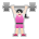 Woman Lifting Weights: Light Skin Tone