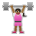 Woman Lifting Weights: Medium-Dark Skin Tone