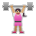 Woman Lifting Weights: Medium Skin Tone
