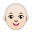 Woman: Light Skin Tone, Bald