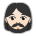 Woman: Light Skin Tone, Beard