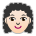 Woman: Light Skin Tone, Curly Hair