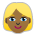 Woman: Medium-Dark Skin Tone, Blond Hair