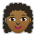 Woman: Medium-Dark Skin Tone, Curly Hair