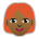 Woman: Medium-Dark Skin Tone, Red Hair