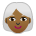 Woman: Medium-Dark Skin Tone, White Hair