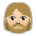 Woman: Medium-Light Skin Tone, Beard