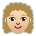 Woman: Medium-Light Skin Tone, Curly Hair
