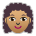 Woman: Medium Skin Tone, Curly Hair
