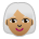 Woman: Medium Skin Tone, White Hair
