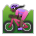 Woman Mountain Biking: Dark Skin Tone