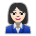 Woman Office Worker: Light Skin Tone