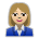 Woman Office Worker: Medium-Light Skin Tone